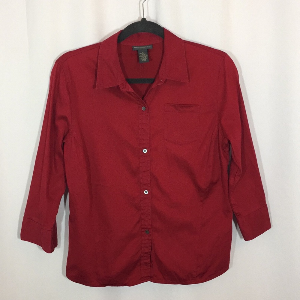 Banana Republic red button down 3/4 length sleeve